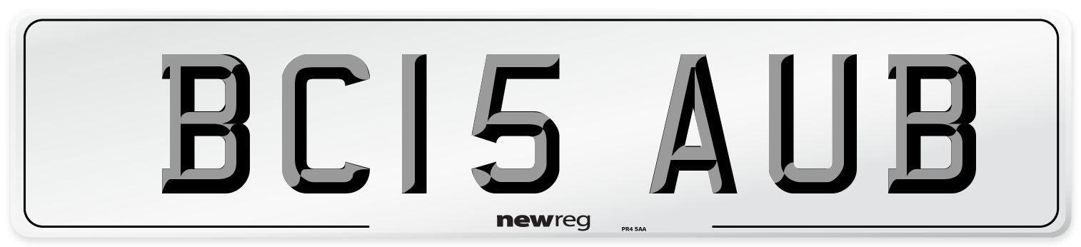 BC15 AUB Number Plate from New Reg